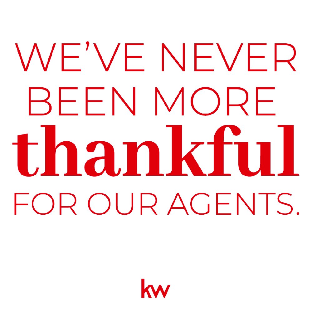KWROCKS's tweet photo. A real estate company is only as good as its agents, and we are grateful to have
some of the most driven and dedicated professionals in the industry within our
organization. Thank you for all that you do. Happy Thanksgiving from our family
to yours! #BetOnRed https://t.co/v3CNUsh1L3