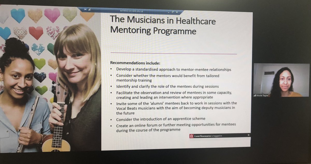 NHSRachaelM's tweet photo. Excellent update from @rbharts team on the #VocalBeats project and singing for breathing

Great work to all the speakers and @Ce_wells on how this is embraced in Physio

Such passion for the adoption of arts music therapy and singing intervention in healthcare - brilliant work👏🏻 https://t.co/sn3YeMti8M