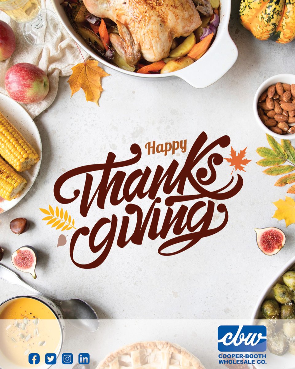CooperBoothWS's tweet photo. Happy Thanksgiving! #happythanksgiving #celebrate #cooperbooth #wholesale https://t.co/V6XDR1UcNL