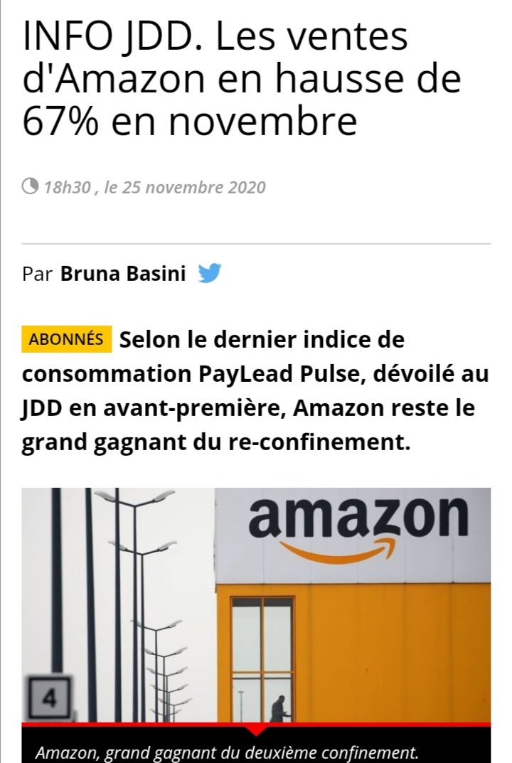 raphpradeau's tweet photo. A la surprise générale, le grand gagnant du reconfinement est... Amazon !

#AmazonMacronComplice
#StopAmazon
https://t.co/K5cHNKnydv https://t.co/r6tWItmvrr