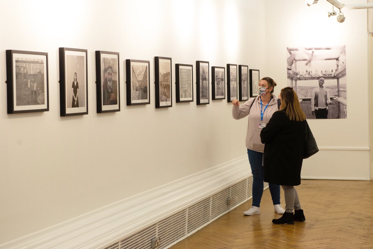 KDTBarriers's tweet photo. What was your favourite piece from our exhibition? If you didn’t manage to come and see it before lockdown, don’t worry! We’re extending the exhibition until mid January 🙌🏼✨

Here is a shot of Craig Easton’s work being viewed https://t.co/GsPfYCXbXU