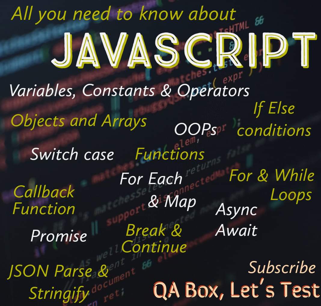 qabox_letstest's tweet image. #javascript
#javascriptfortesters
#javascripttutorial
#javascriptforqa

JavaScript tutorial for beginners youtube.com/playlist?list=… via @YouTube