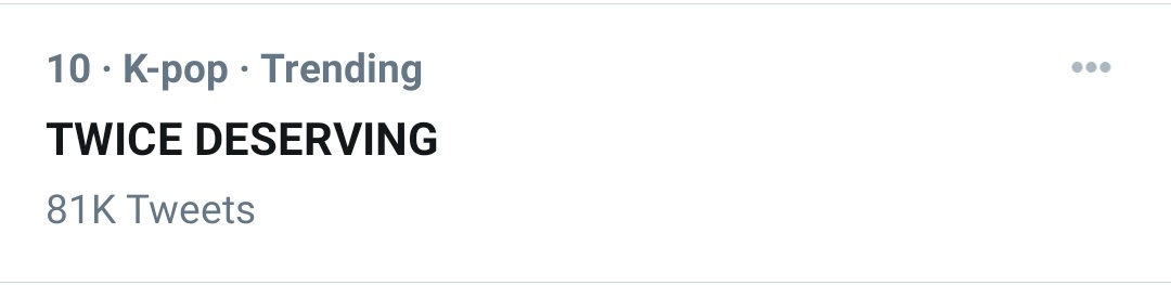 DahNayeon_ONCE's tweet photo. TWICE DESERVING is trending at #10 in India 🇮🇳
ICSM One Month
#ICSMOneMonth
#ICANTSTOPME
#MAMAVOTE #twice @JYPETWICE @TWICEINDIA_ https://t.co/azWQIxh2wn
