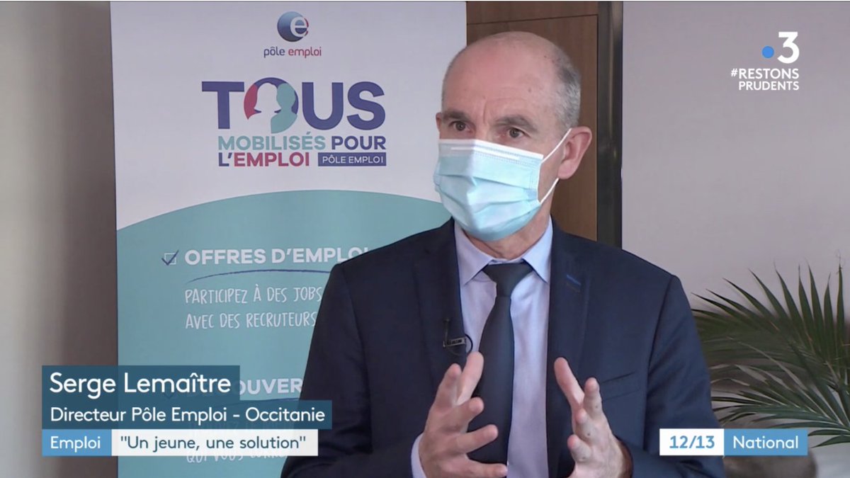 #1jeune1solution prévoit de nombreuses mesures pour aider le retour à l'emploi. Explications avec <a href="/lemaitreserge1/">lemaitre serge</a> Directeur régional de @Poleemploi_Oc qui détaillait hier ce dispositif sur @France3tv (15'30) 👉 bit.ly/2V4hnTs