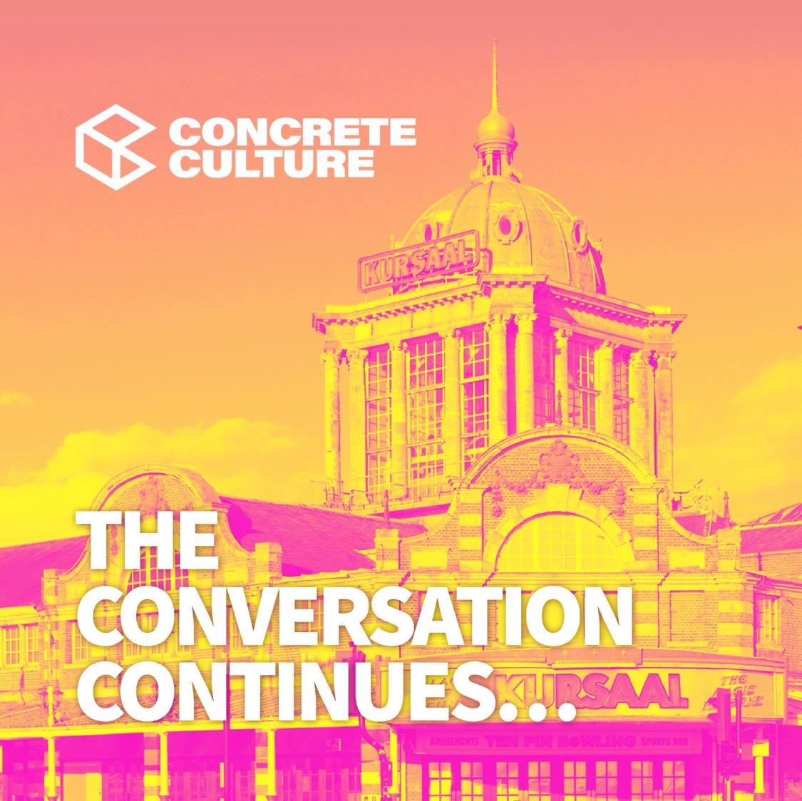 CONCRETE CULTURE AND THE FUTURE OF THE KURSAALLast night I was honoured and delighted to join a Zoom call organised by  @ConcreteSX , a new community arts collective in the town, around ideas of how to bring the Kursaal back into use as a community and arts hub.