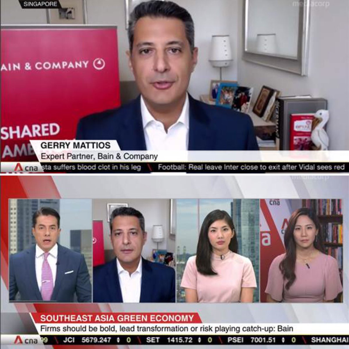 nickworley's tweet photo. @BainAlerts @mattiosg joined @AdamBakhtiarCNA @JulieYooCNA and @avrilhong on @ChannelNewsAsia to talk sustainability + findings from latest #Bain SEA Green Economy Report and the potential for $1T annual SEA economic opportunity by 2030 - Read more here - https://t.co/xPb3BncSQ8 https://t.co/numRd3Xdea