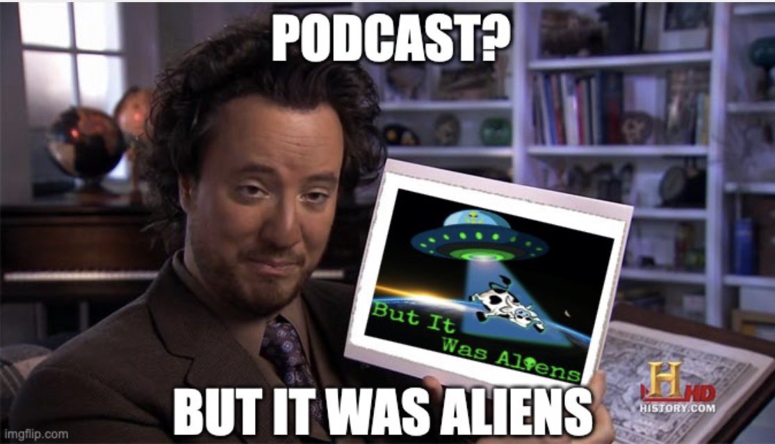 ButItWasAliens's tweet photo. On this weeks #podcast we #probe three allegedly truthfully connected stories of creatures in shiny suits from 1978... ๐ฝ๐ธ Come find those #ThursdayVibes
https://t.co/kR9Wr2KvPN https://t.co/fwGuxQ7dlt