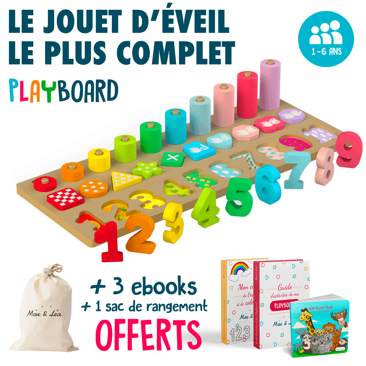 Cat_Catounette's tweet photo. La planche de jeux en bois + 1 sac de rangement + 3 ebook offerts - Max &amp; Léa
💰 28,40€ au lieu de 49,90€ [ code promo MAMANCAT5 ]
https://t.co/zZkLAZl9XX
#bonplan #montessori #jouetenbois #maxetlea #playboard https://t.co/eDFLQlKBrU