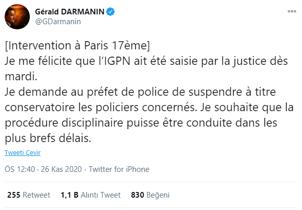 2/15 A l’heure où j’écris ce thread la réponse du ministre de l’intérieur  @GDarmanin est la suivante…