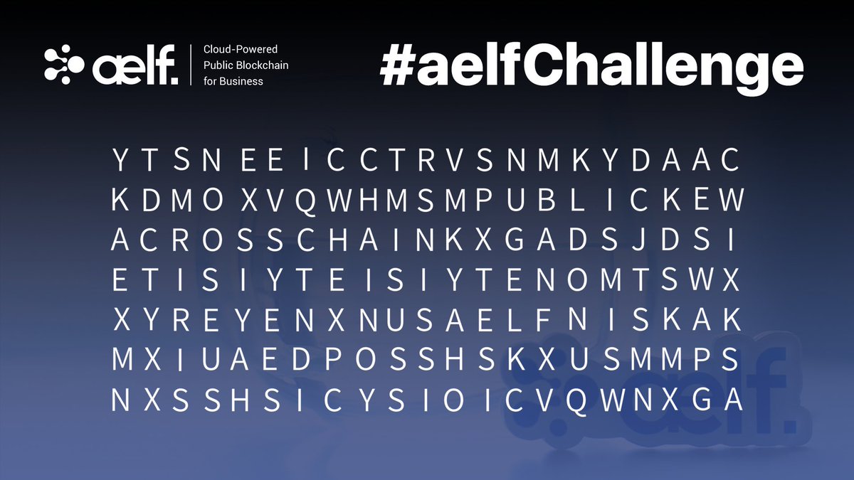 aelfblockchain's tweet image. #aelfChallenge Please find the words related to aelf or blockchain in the following figure. #ThursdayThoughts