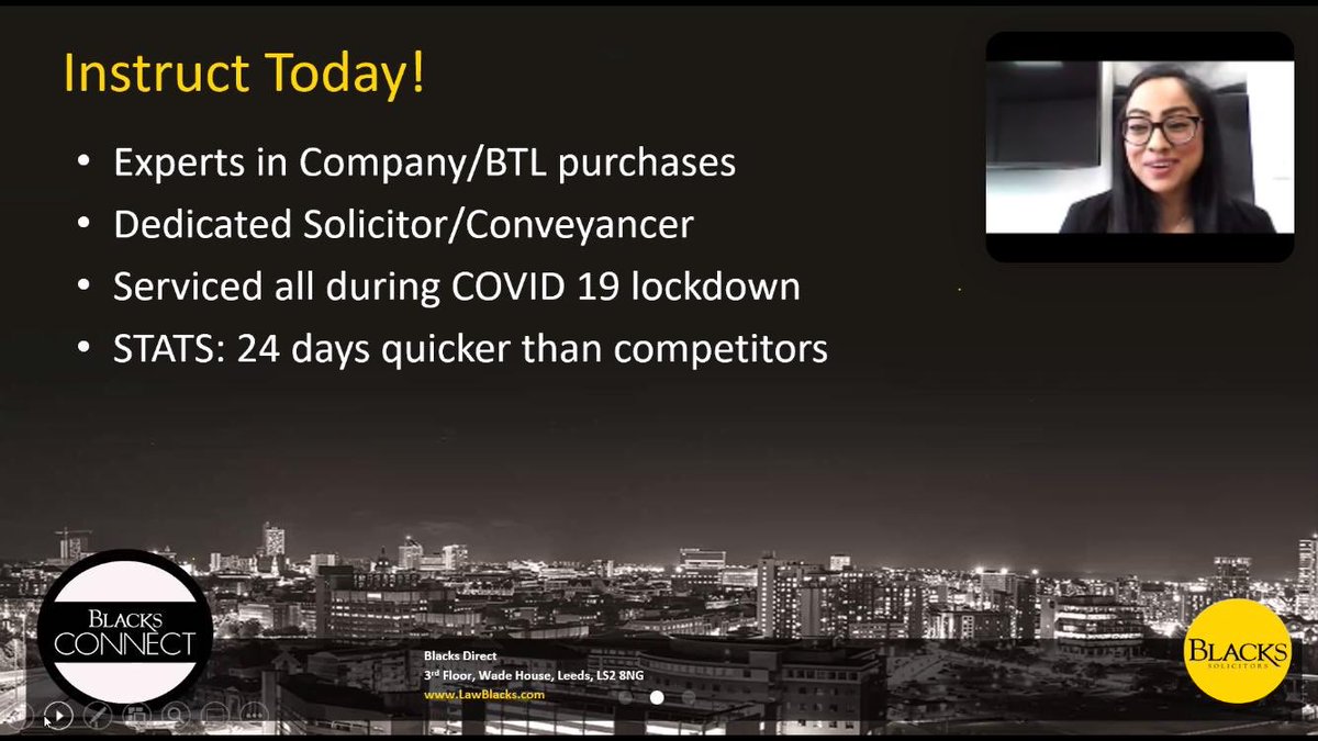 BlacksConnect's tweet photo. We held our company/BTL property purchase webinar this morning, hosted by our fabulous Perdip Bhachu, Associate Solicitor and the brilliant @Roger08Roger Group Distribution Director @KRFI_Mortgages. Thank you to all attendees for joining us. We hope it was useful. https://t.co/8eyOdu5Gd4