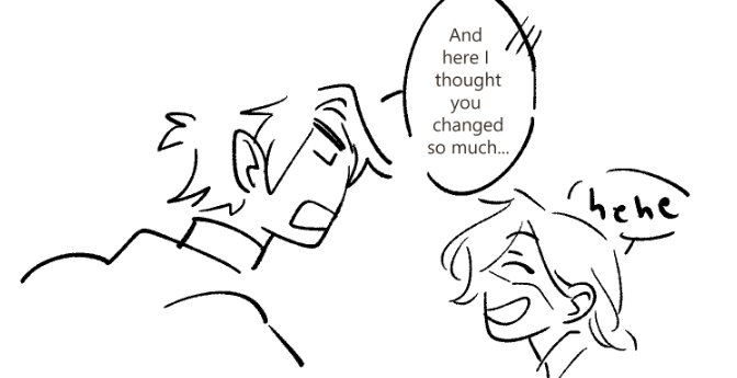 > reunite with friend from 10 years ago
> immediately flirt with him again within earshot of his subordinates