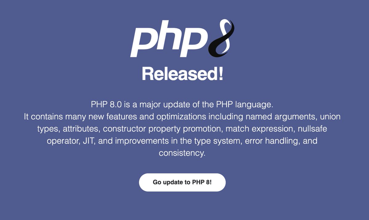 victoryoalli's tweet photo. PHP 8 Release day!

#php #dev #laravel https://t.co/0haHhlctsl