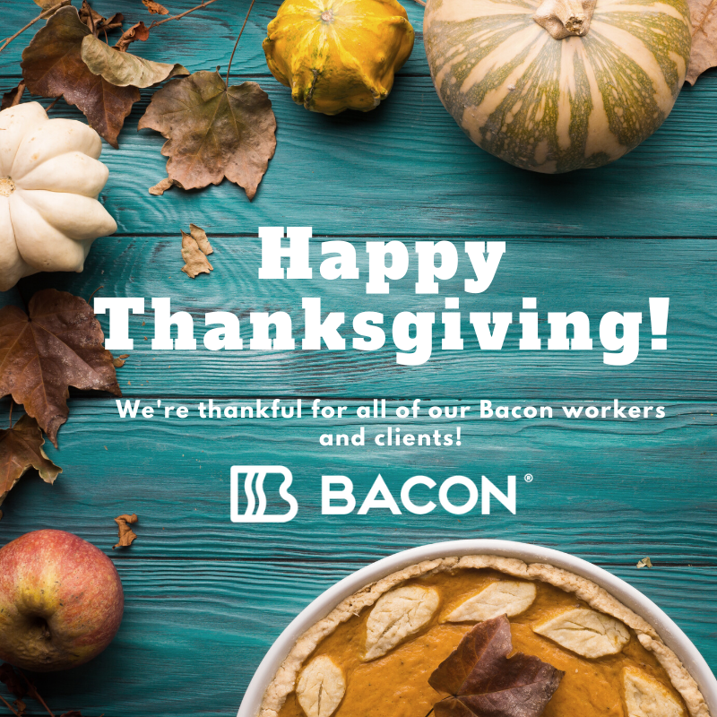 BaconWork's tweet image. Happy Thanksgiving to all of our wonderful Bacon Inc. workers and clients, we are so thankful for all of you! Be safe &amp;amp; don't be afraid to add some 🥓  to that 🦃 !! 

#happythanksgiving #thankful #siliconslopes #gigeconomy