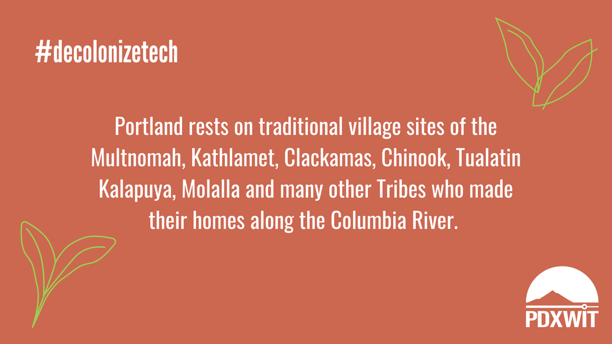 PDXWiIT's tweet image. Join us in acknowledging the land we&apos;re on and consider supporting these incredible organizations via @giveguide today: @NativeArtsCultr @NAYAFam @NativeChildren

#decolonizetech