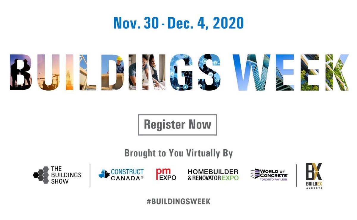 BuildingPointCA's tweet photo. Join us at #BuildingsWeek from Nov 30 to Dec 4 as our industry comes together for product innovations, panel discussions, thought leaders, and to connect with colleagues and more. Register today at: https://t.co/YBblu0OPK8 – it’s free!
#BuildingPointCanada #Construction https://t.co/5iuH31JJpt