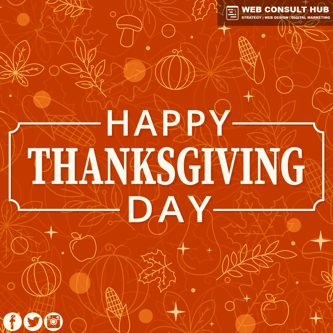 WebConsultHub's tweet image. Wishing you a harvest of blessings, good health and good times. Happy Thanksgiving day!
Visit:webconsulthub.com
#Thanksgiving2020 #HappyThanksgiving #TurkeyDay2020  #Webdesign #Website #strategy #Marketing #digitalmaketing