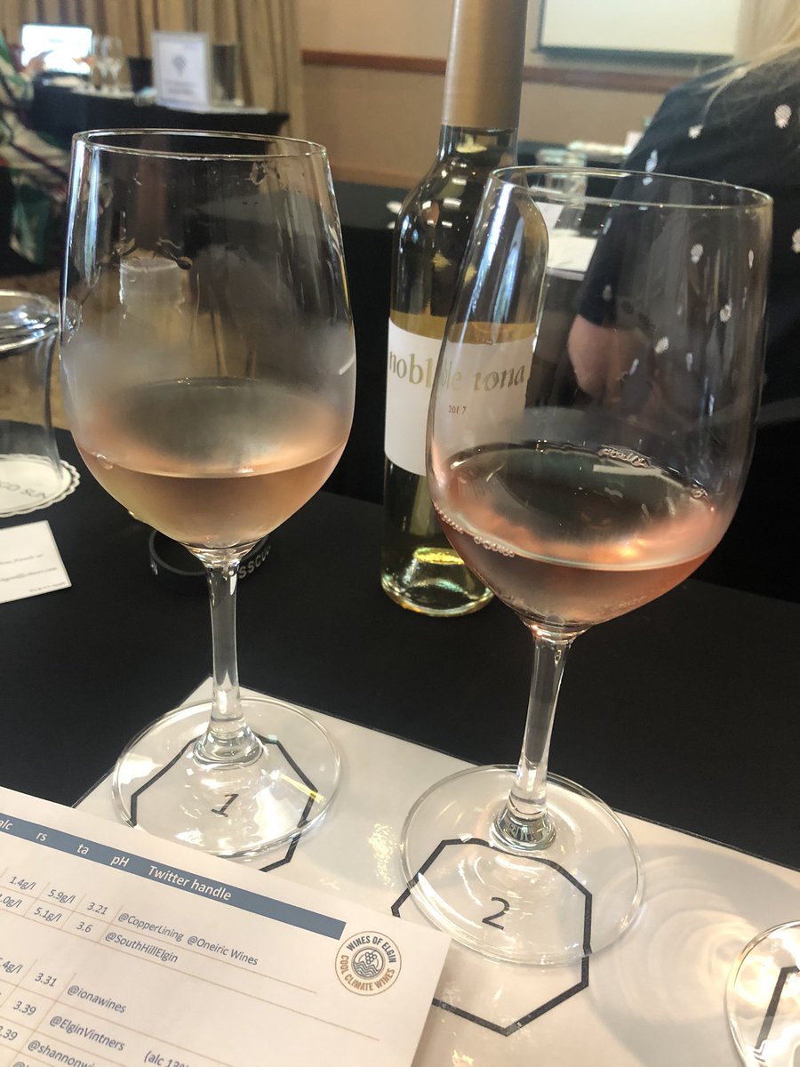 First Flight - <a href="/ExperienceElgin/">Experience Elgin</a>.  Rose from <a href="/OneiricWines/">Oneiric Wine Estate</a> <a href="/CopperLining/">Copper Lining</a> 2019 (Left) and <a href="/SouthHillElgin/">South Hill Vineyards</a> 2020. #experiencelgin #elginmagic #elginwine #coolwinesforxmas