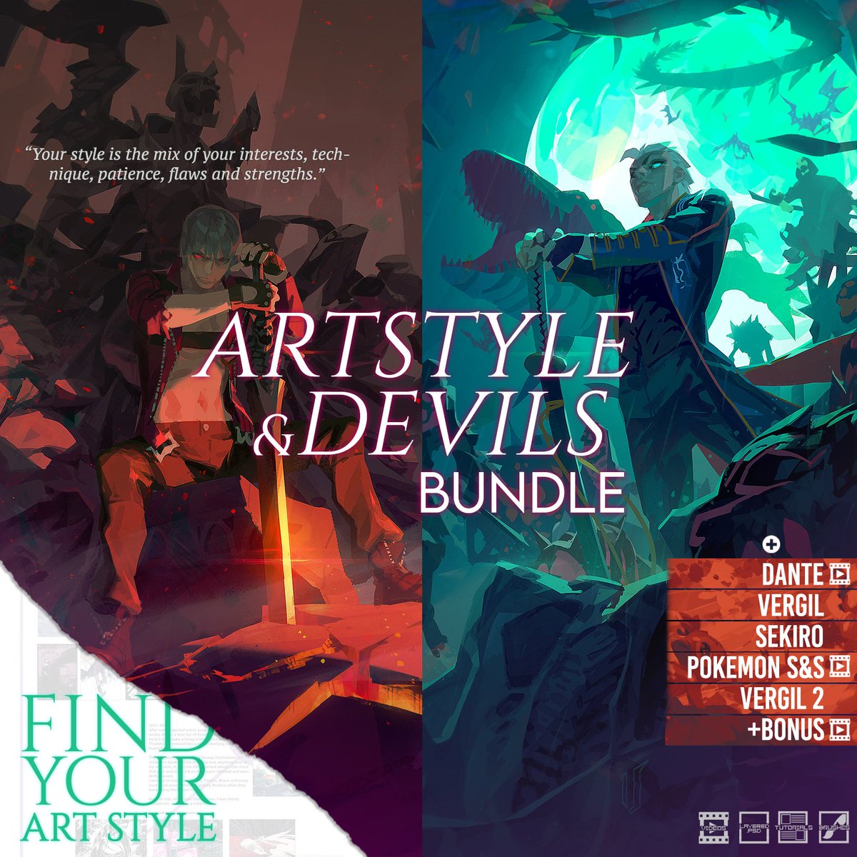 In the ArtStyle Bundle I try to explain my journey developing mine, sharing some tips to hopefully, help you developing your own voice. ?✨
30% OFF using this code! : BLACKFRIDAY 
