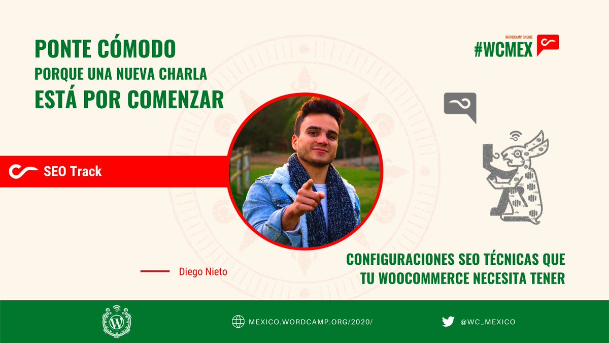 ¡Charla del día!
🎙️ Speaker: Diego Nieto

🏷️ Seo Track 🏷️

🎟️ Charla: Configuraciones SEO técnicas que tu WooCommerce necesita tener.

¡Está por iniciar, no te la pierdas!
🔴 bit.ly/wcmexico_enviv…