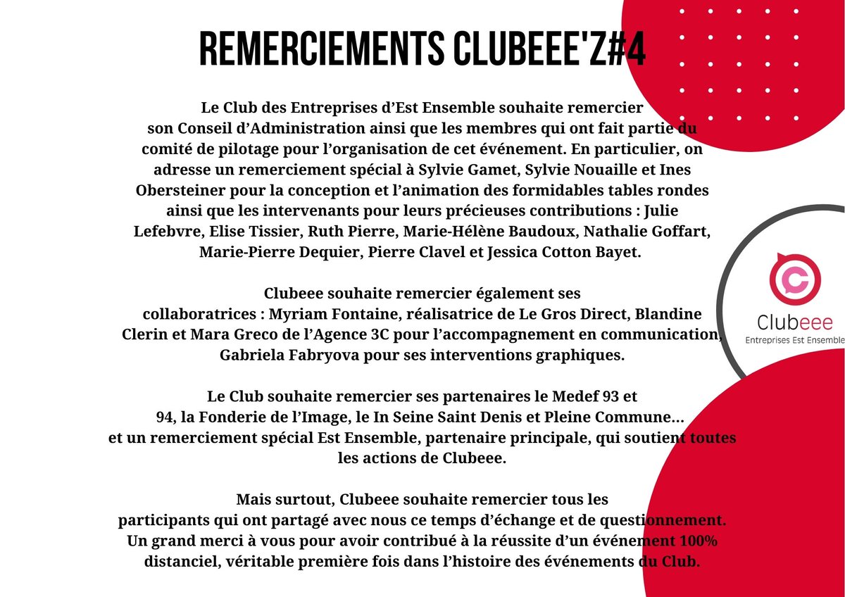 Clubeee_93's tweet photo. Clubeee#4 est terminé. Si vous souhaitez regarder ou regarder à nouveau l'événement, rendez-vous sur le site https://t.co/0MyZUjTv4t nous allons bientôt partager le replay! https://t.co/iQpA28EIhS