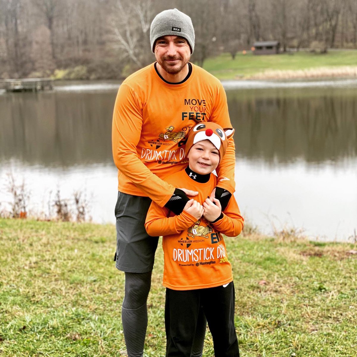 LindShaurette's tweet photo. Our Drumstick Dash experience was a little different this year, but I am grateful that we are all healthy and able to run through one of our favorite outdoor spots. Happy Thanksgiving everyone! #VirtualDrumstickDash #aDashofThanks #FortHarrisonStatePark https://t.co/ppIvTtrnid
