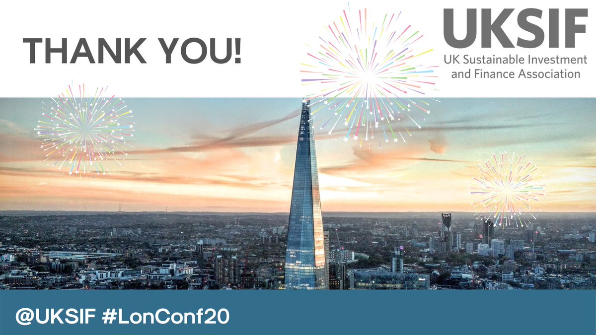 As the UKSIF #LonConf20 draws to an end, we want to thank our media partners @profit_impact <a href="/FAIRRInitiative/">FAIRR Initiative</a> <a href="/virtuvestuk/">Virtuvest: the ethical investor network</a> <a href="/ethicaltoy/">Ethical Supply Chain Program</a> <a href="/ClarityAIEng/">Clarity AI Engineering Team</a> <a href="/Plenitude_io/">Plenitude.io</a> <a href="/p1investment/">P1 Investment</a> &amp; sponsors <a href="/MSCI_Inc/">MSCI</a> <a href="/NeuralAlpha/">Neural Alpha</a> @VigeoEiris for your support and for helping us deliver a great event.