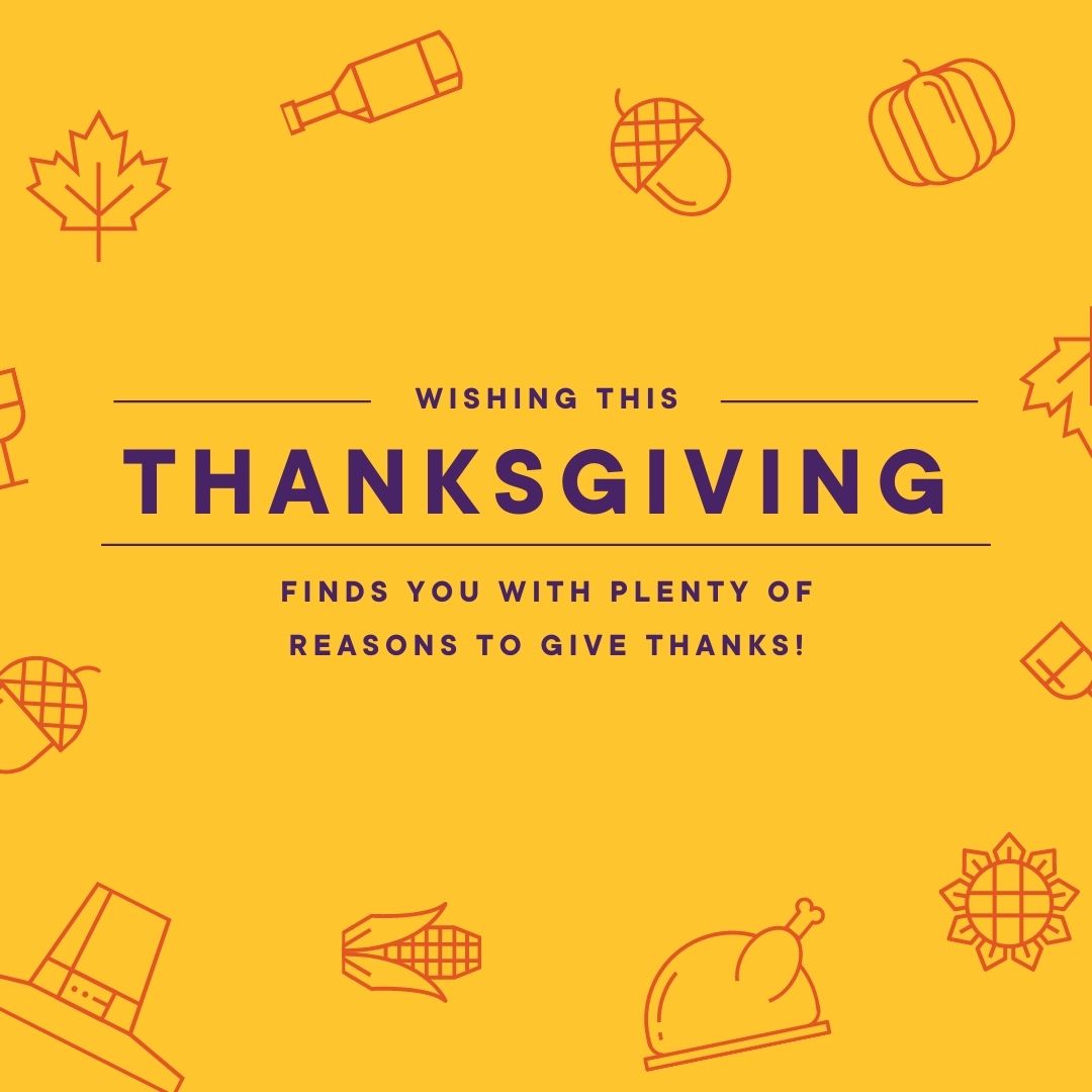 The entire Second Harvest Food Bank team of staff, volunteers, guard and board members would like to wish everyone a safe, happy and relaxing #Thanksgiving!