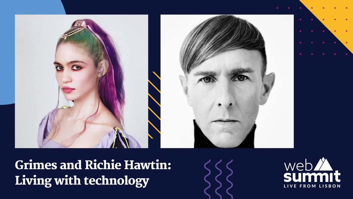 WebSummit's tweet photo. Join award-winning musician, singer, songwriter, record producer and video director @Grimezsz on in conversation with friend and collaborator @richiehawtin on Dec 4 at #WebSummit, as they discuss the influence technology has had on their lives, careers and creativity 🙌 https://t.co/0lOIwKmwUl