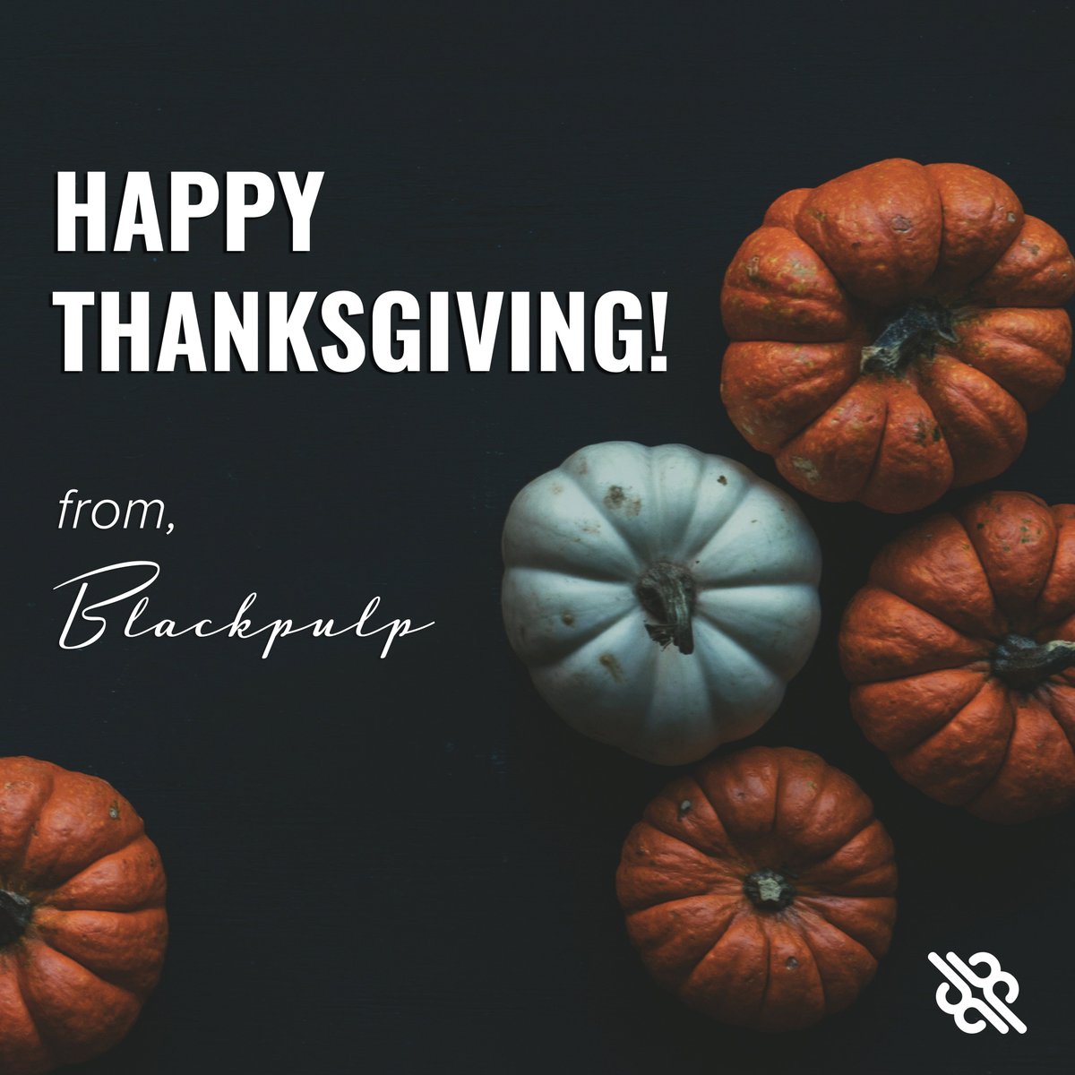 blackpulp's tweet image. #HappyThanksgiving from Blackpulp! We are thankful today and every day for the blessings we have been granted. We hope you are able to enjoy good food and good company with loved ones today!