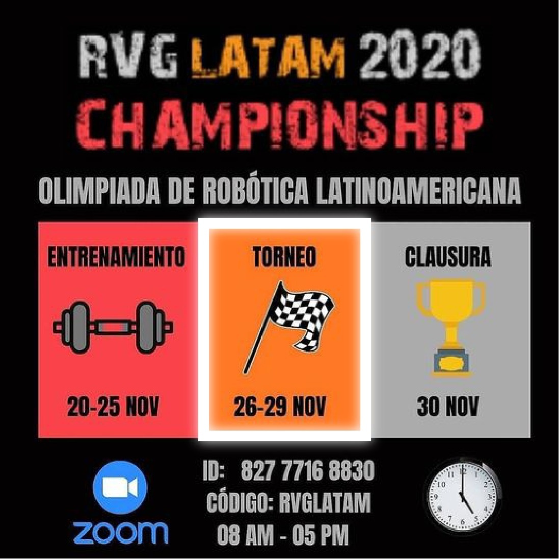RobotVirtualgam's tweet image. ¡¡YA COMENZAMOS!!
OLIMPIADA NACIONAL DE ROBÓTICA STEAM LATINOAMÉRICA - RVG 2020. noviembre 25 8:00am 
@BoeingSpace @PADForg @Dell
@stemdotorg @MiCulturaPma
@MeducaPma @PrimeraDamaPma
@SERTVPANAMA @Cobrepanama
@Ford_CA
@cobre_panama