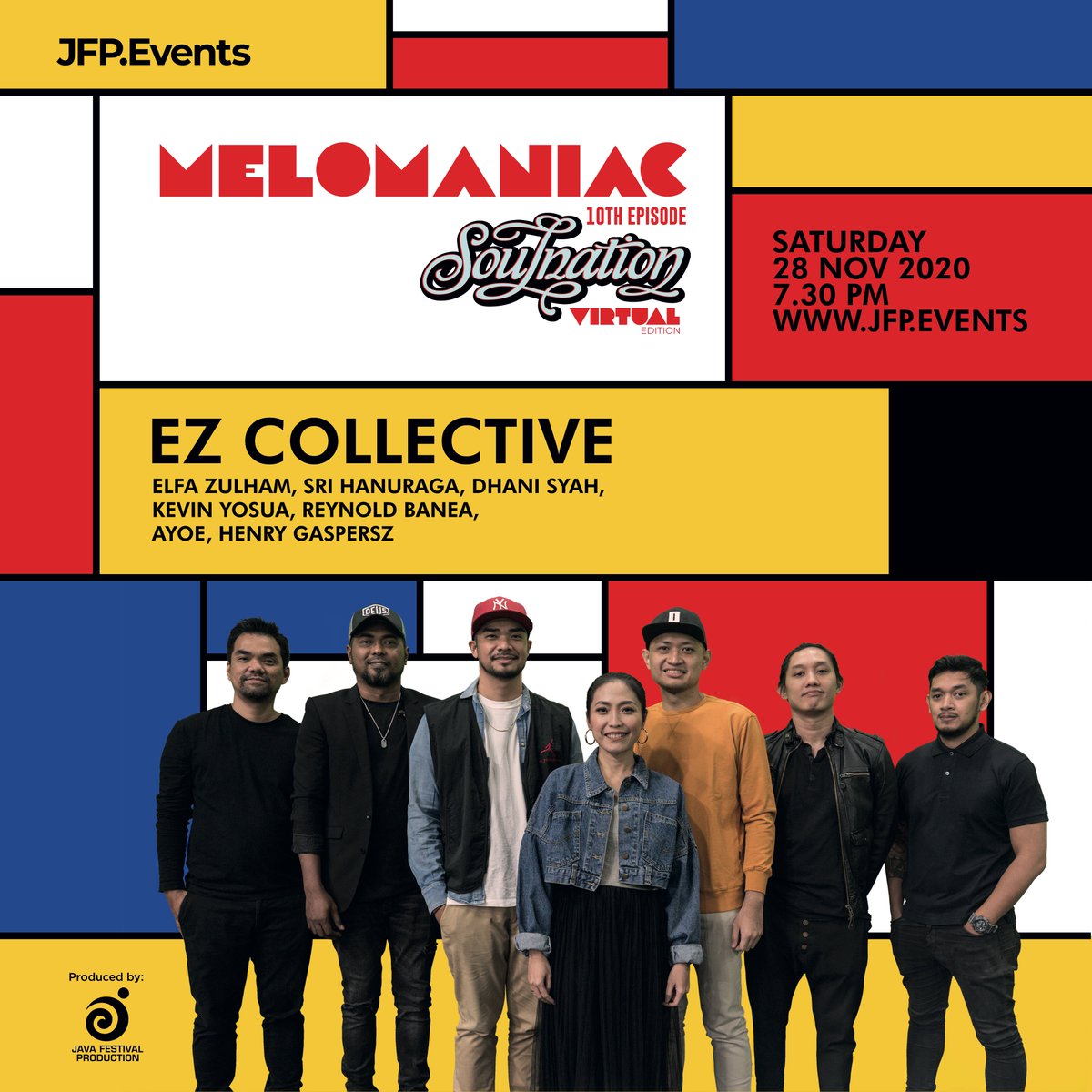 jfpevents's tweet image. 9 episodes down and 1 more episode to go! Elfa Zulham, Sri Hanuraga, Dhani Syah, Kevin Yosua, Reynold Banea, Ayoe & Henry Gaspersz will enliven the 10th episode of Melomaniac with their tunes!