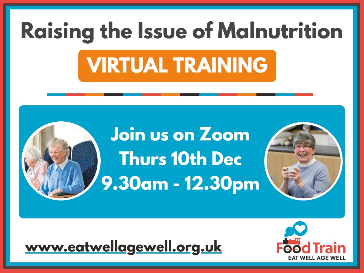 EatWellScot's tweet photo. Our final 'Raising the Issue of Malnutrition' training session of 2020 takes place on Thurs 10th Dec.

Don't miss your chance to improve knowledge &amp; skills around supporting older people with food and eating well. 

REGISTER HERE: https://t.co/2orXuUIpVw https://t.co/lFpVPfeOoo