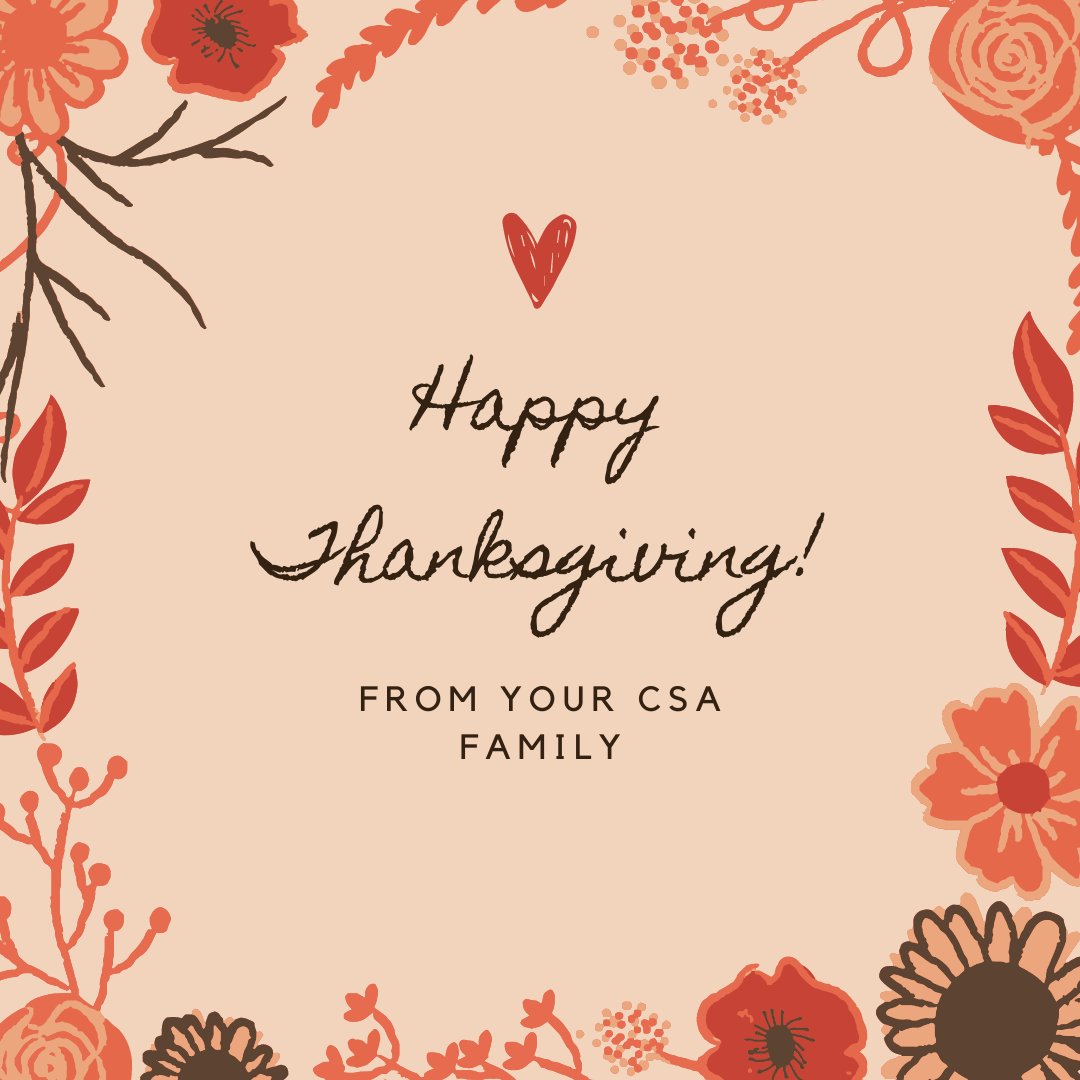 CSANewTechHS's tweet image. We are thankful for all of our CSA Family! What are you #thankful for?