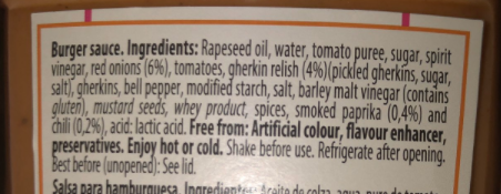 Example 3: allergens in italics (albeit with barley wrongly omitted). (If you're looking for 'allergens in bold' this one could easily fool you, in my view.) (Pic thanks to  @tatooinechick)  #foodlabelling 5/8