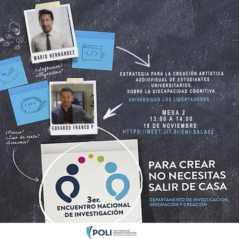 jennydanna1's tweet photo. Aquí puedes revivir lo mejor del III encuentro internacional de investigación del @poligrancol y ver la participación de los #FullInvestigador(es) @Mario_Hdez y E. Franco del grupo #FullCCT👉🏻https://t.co/Syek25OXw9 | Bravo 📚🎥📺@UniLibertadores
👍#FullInvestigaciones 👇🏼👇🏼 https://t.co/LCBtKNyZkn