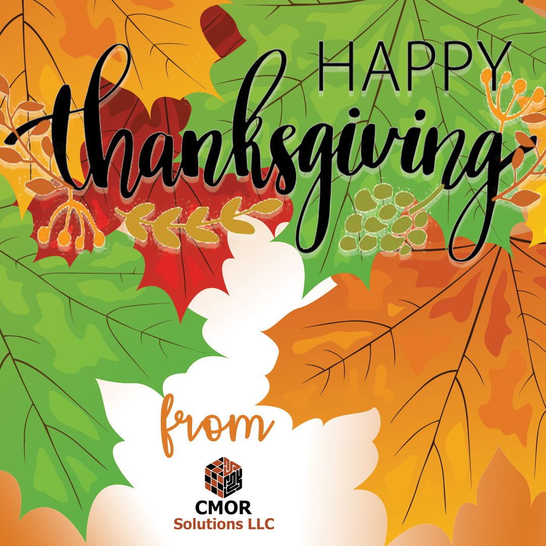 CMORSolutions's tweet image. Happy Thanksgiving from CMOR Solutuions!