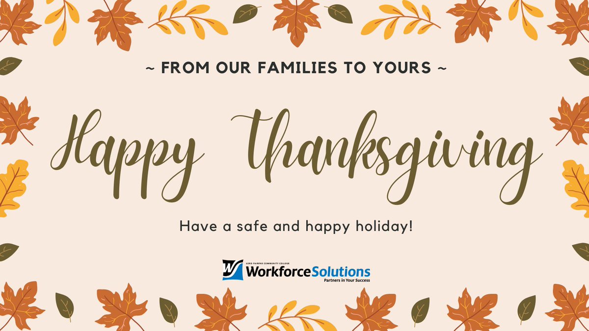 LaurelRidgeWS's tweet photo. We would like to wish all of you a safe and Happy Thanksgiving! #LFCCWS #Thanksgiving2020 https://t.co/Qj2I3MimHM