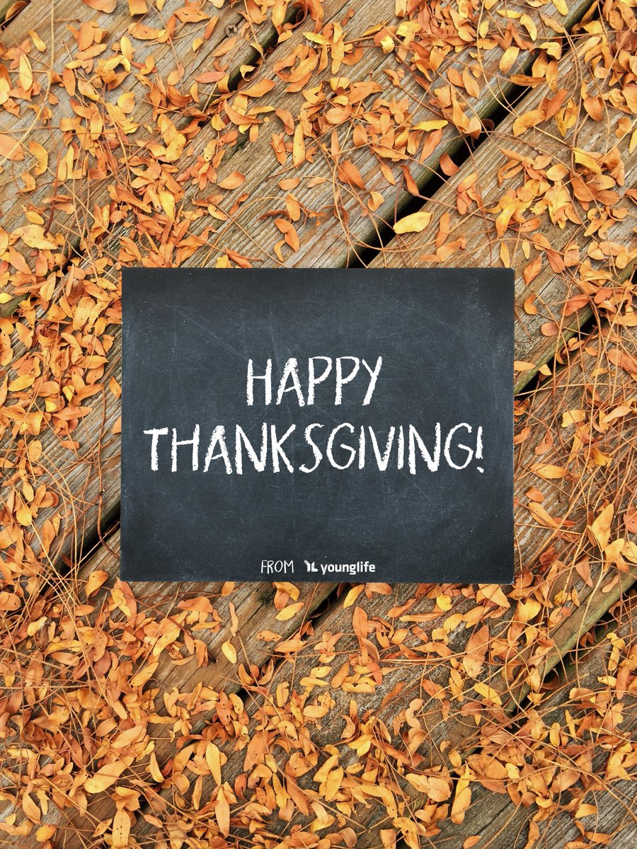This Thanksgiving season, we're thankful for your support!

With your help, Young Life leaders around the world are reaching more kids with the life-changing message of Jesus.

None of this would be possible without you. Thank you!

#YLGivingTuesday