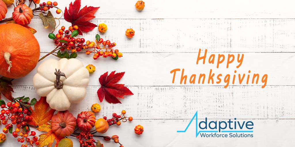 adaptivewfs's tweet photo. Many reasons for us all to be grateful this year. Happy Thanksgiving!
#thanksgiving #thanksgiving2020 #thankful #love #gratitude #family #AdaptiveAdvantage #WorkforceSolutions #ContractStaffing #VendorManagementSoftware #MSP #ManagedServicePrograms #workforce https://t.co/JyBE8wX32R