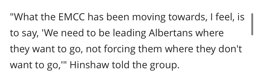 On June 8, shortly before Stage 2 relaunch, here is what Alberta's chief medical officer of health, Dr. Deena Hinshaw, said about direction from a UCP cabinet committee:  #ableg  #cdnpoli