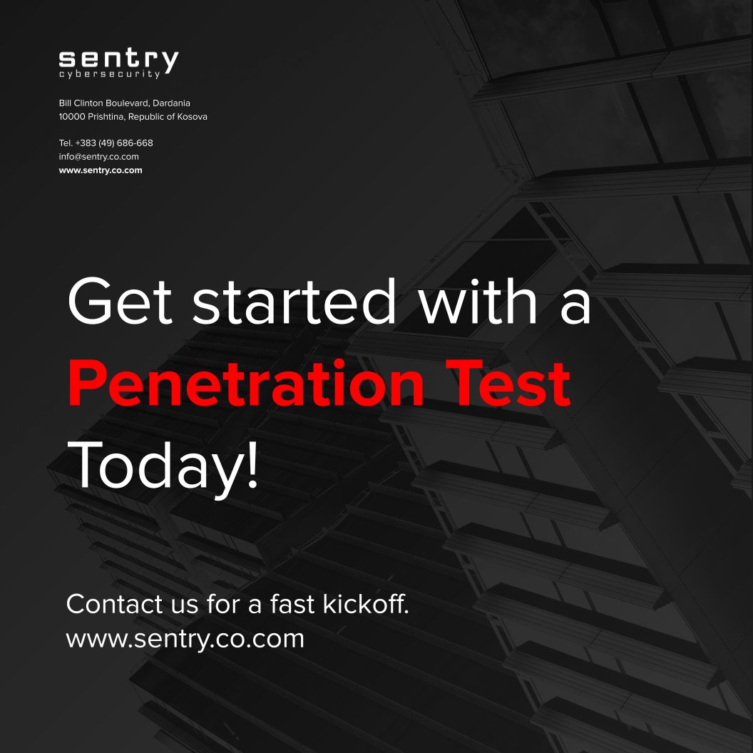 Sentry is a cybersecurity company providing NIST and OWASP Compliant Security Testing.

#cybersecurity #penetrationtesting #pentesting #securitytesting