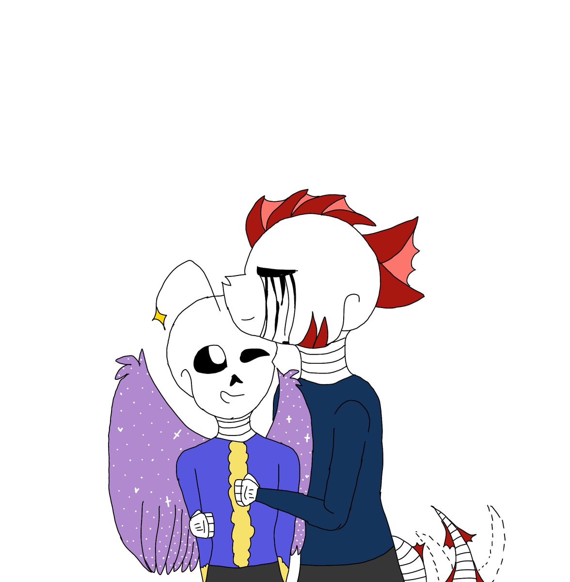 FFazwolf's tweet photo. Here the rezolt of my wip for @ProductionRoxy
Now is our dear Killer x Outer,but in Furement version(Furement is my specie and the skele form is still work)So! Outer is a furement type space and Killer is type water
I hope you like it #killerxouter #furement #digitalart https://t.co/9SlR5eu9By