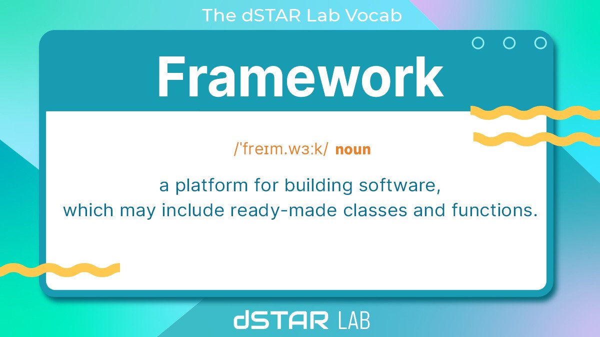 dSTARLab's tweet image. Learn what&apos;s the framework along with #dSTARLabVocab👇🏻

#vocabulary #studyenglish #english #language #learningenglish #mnemonic #hint #mem #learnenglish #esl #grammar #phrasal #englishlanguage #easyenglish #vocabulario