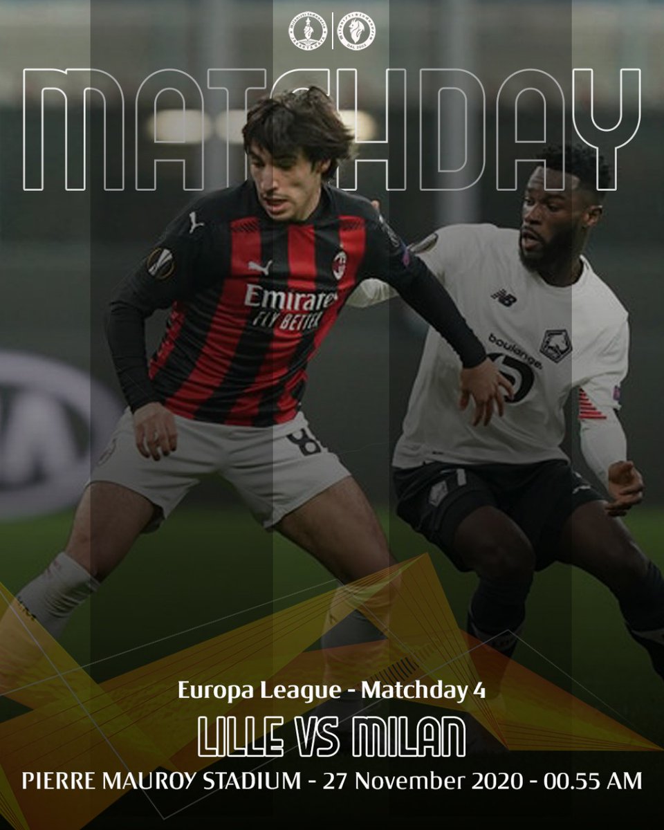 MILAN DAY!

AC Milan akan bertamu ke markas perwakilan Prancis, Lille dalam lanjutan #UEL matchday ke-4.

Mampukah Milan mencuri poin di Prancis?

#ACMilan #MilanistiIndonesia #Milanisti #WeAreACMilan #ForzaMilan