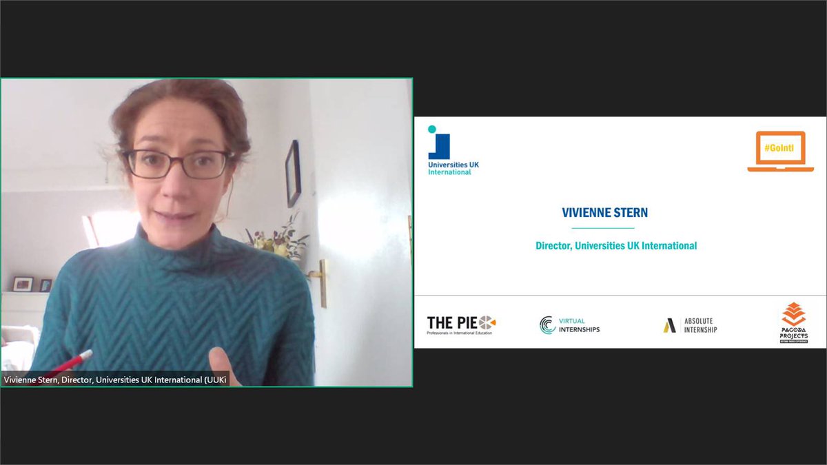windle_tom's tweet photo. @viviennestern quite rightly recognising the commitment of int’l #StudyAbroad mobility staff during an incredibly stressful period. Well done all! 👏@UUKIntl still committed to doubling take-up of int’l mobility opportunities #GoIntl https://t.co/BD4BZUhLso