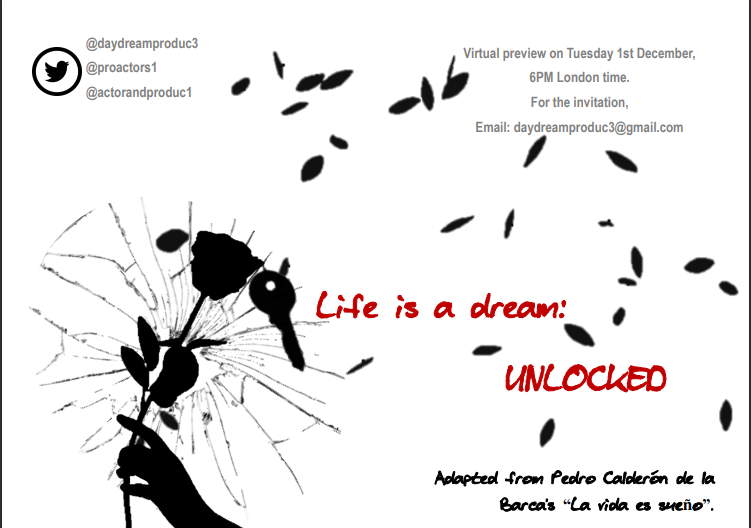 DaydreamProduc3's tweet photo. We present to you 'Life is a Dream: Unlocked'
Please join us on Tuesday 1st Dec, 6pm London Time. 
Message us for more details! 
#CCCUCalderon
@Kasia_Lech @TWPuppetryFest https://t.co/zAhFK8Mm4Q