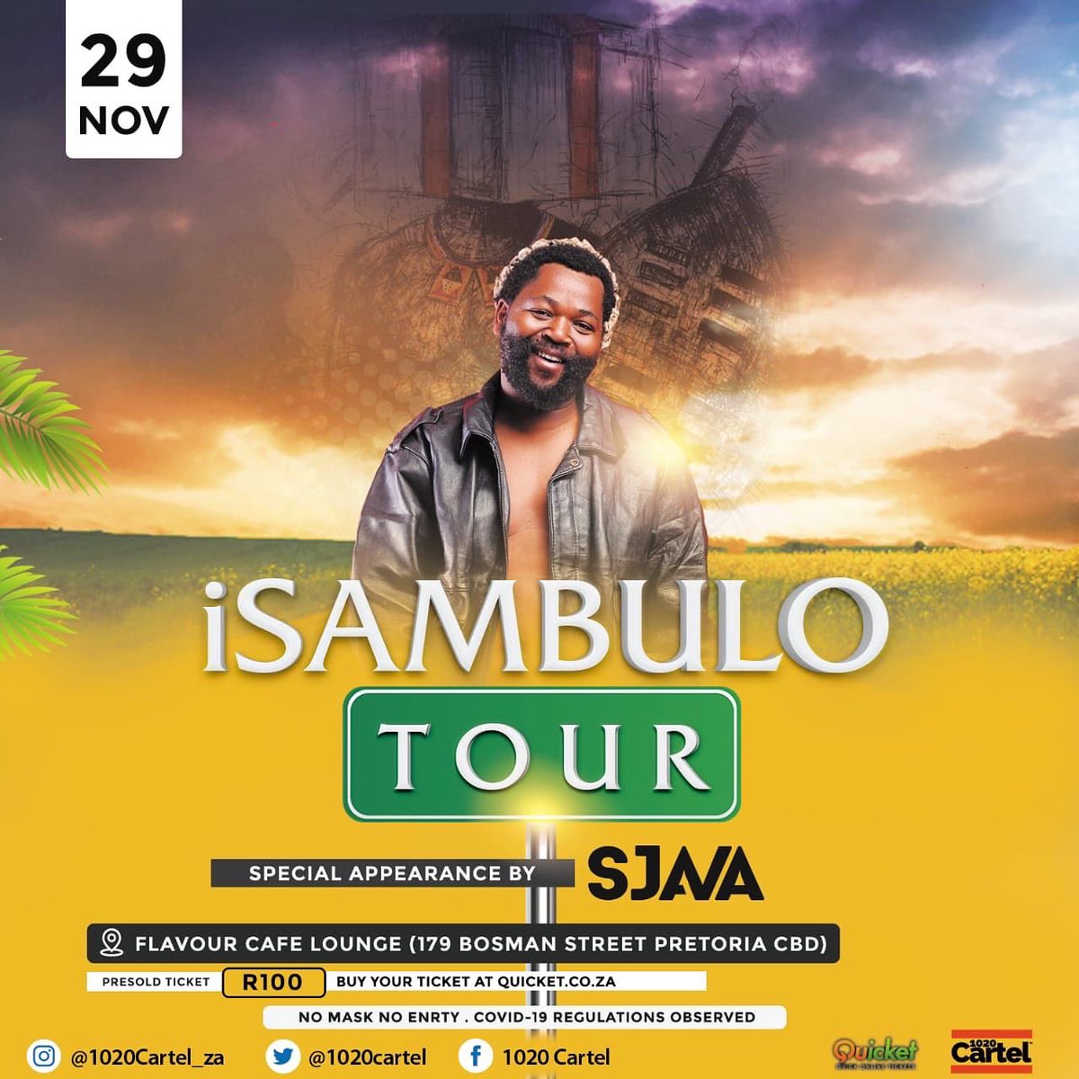 1020cartel's tweet photo. Njengoba sewungenile umholo, yenzani bakithiβ€οΈππΎπ
This Sunday in Pretoria...
#iSambuloTour
ππΎ https://t.co/VJRwLDH47f https://t.co/YXNCbW6n00
