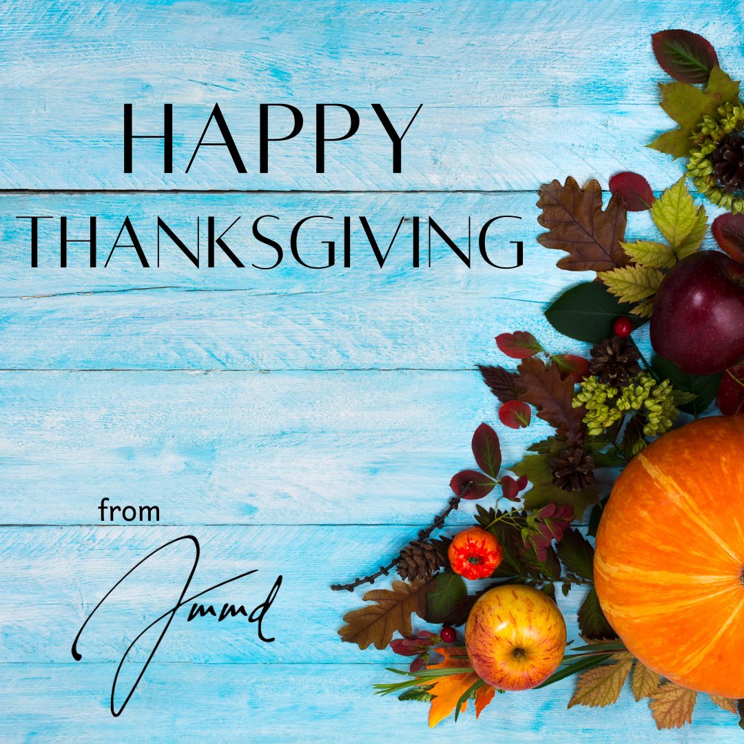 Happy Thanksgiving from JMMD! - We’re thankful for all the wonderful people we have had the opportunity to work and collaborate with over the years. We’ve done some awesome things with awesome people and we appreciate you all!

#happythanksgiving⁠⁠ #givethanks #thankful
