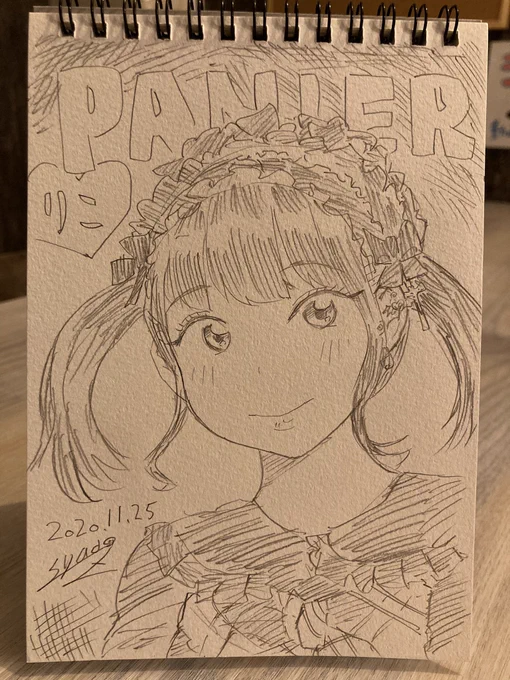 こないだ打ち合わせのついでにメイドカフェ似顔絵配りおじさんの仕事を1年ぶりにしてきたんだけど、連載で絵が上達したなと思った。なんかさらさらっと描ける 
